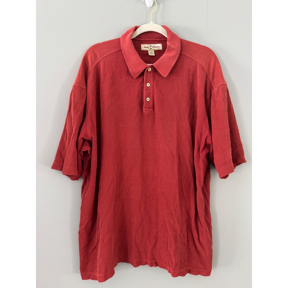 Tommy‎ Bahama Silk Blend Polo Shirt Short Sleeve Casual Mens XL
